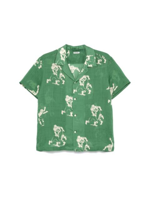 BODE Football-pattern shirt