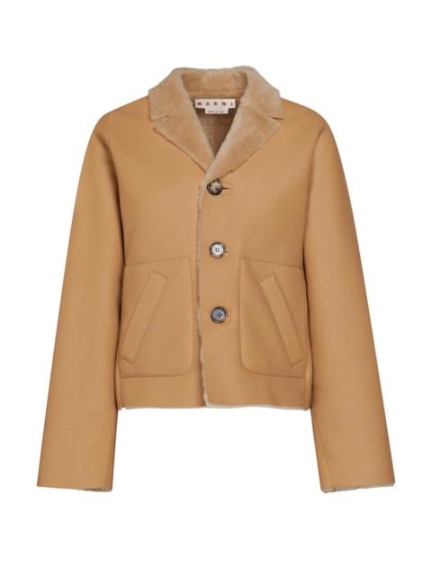 Marni Short reversible shearling and nappa jacket