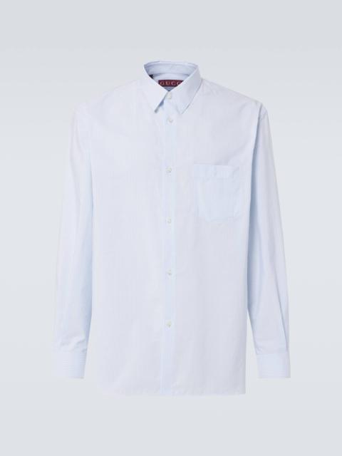 GUCCI Striped cotton poplin shirt