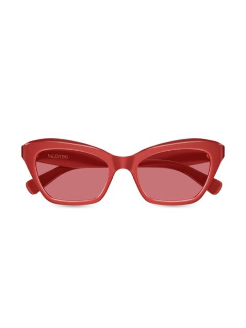 Valentino Women's Dauphin 52MM Cat-Eye Sunglasses - Red