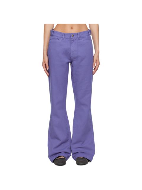 Stockholm Surfboard Club Purple Flared Trousers