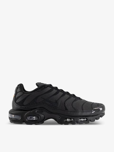 Air Max Plus brand-embroidered leather low-top trainers