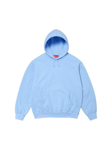 satin-appliqué "Light Blue" hoodie