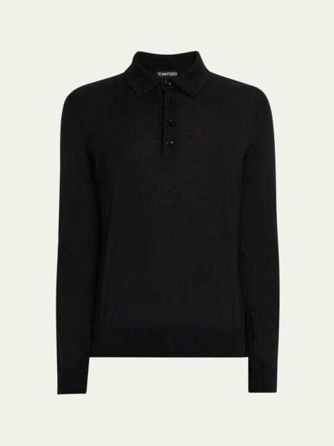 TOM FORD Men's Cashmere and Silk Polo Sweater