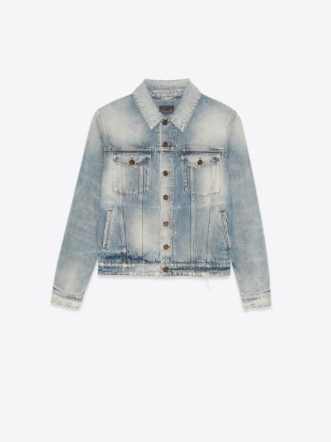 SAINT LAURENT boyfriend jacket in hilton sky blue denim