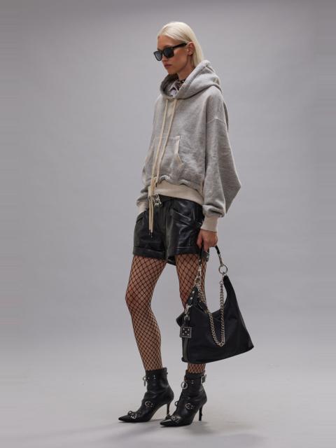 R13 CINCHED HEM POPOVER HOODIE