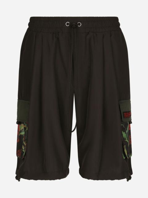 Dolce & Gabbana Nylon jogging shorts with patch