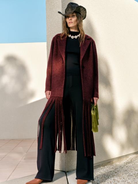 SIMONMILLER Vero Fringe Coat In Bordeaux