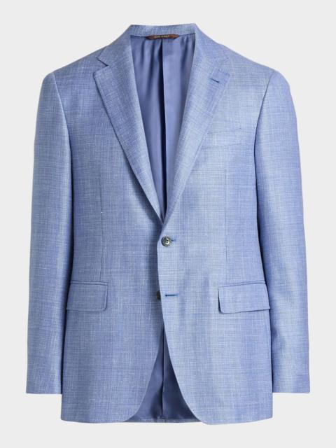 Canali Men's Kei Wool, Silk and Linen Two-Button Blazer