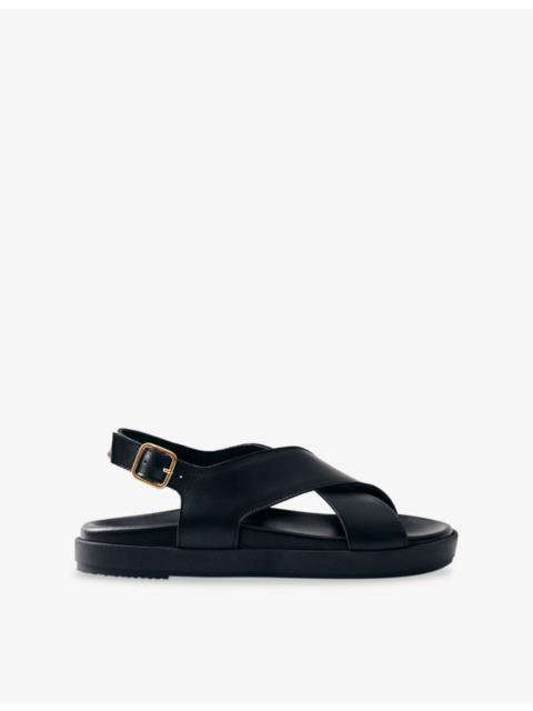 ALOHAS Nico Crossover Leather Sandals