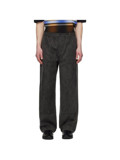 JUUN.J Juun. J Gray Washed Cotton Work Trousers