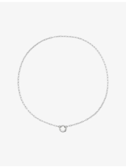 MONICA VINADER Oval Link Chain Sterling-Silver Charm Necklace