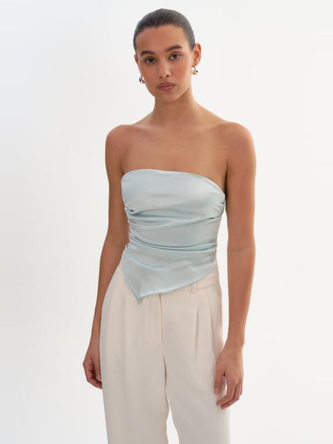 LAMARQUE BAILA | Asymmetric Satin Scarf Top
