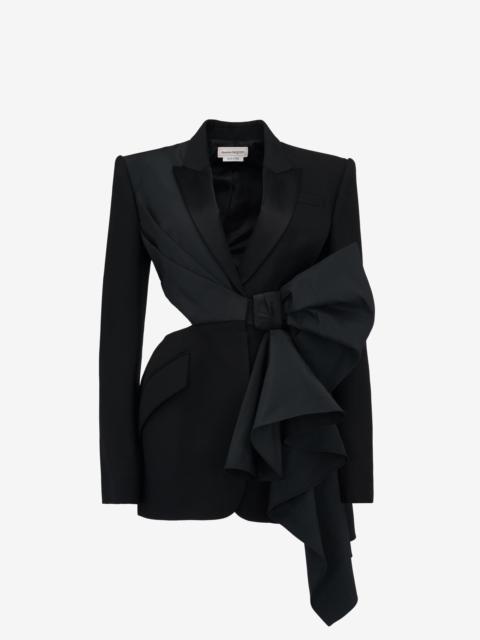 Alexander McQueen Women's Bow Slashed Jacket in Black