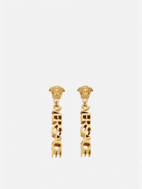 VERSACE Logo Drop Earrings