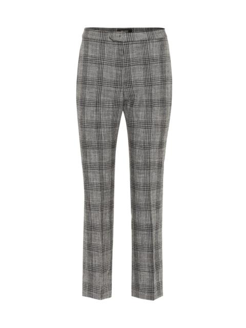Isabel Marant Derys checked cotton and wool pants