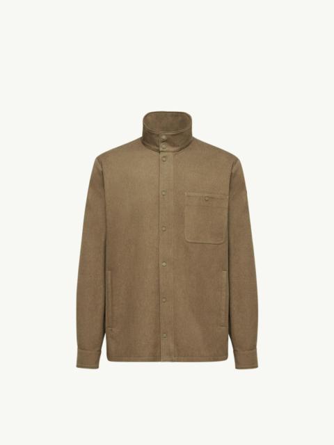 Moncler Leather Logo Cotton Jacket