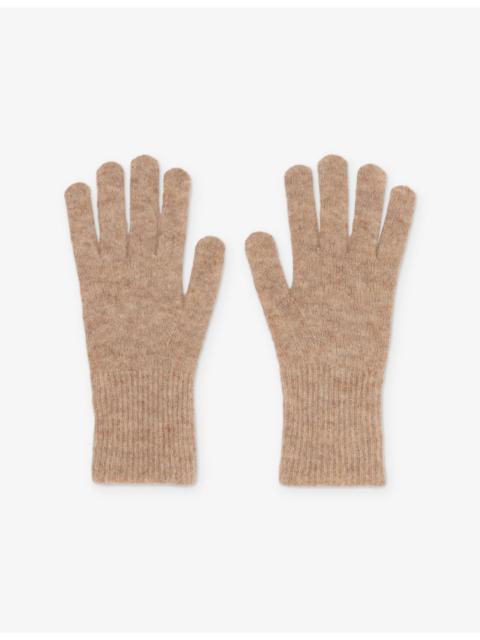 Claudie Pierlot Brushed-Texture Wool-Blend Gloves