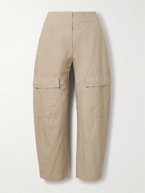LESET Kyoto Cotton-poplin Barrel-leg Pants