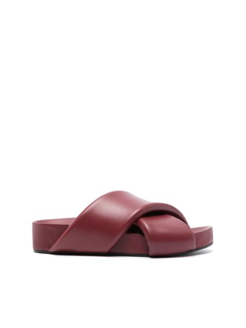 Jil Sander crossover leather sandals