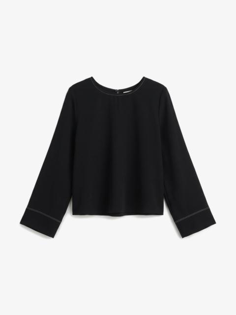 M.M.LaFleur Jules Effortless Top - Everyday Crepe with Topstitch
