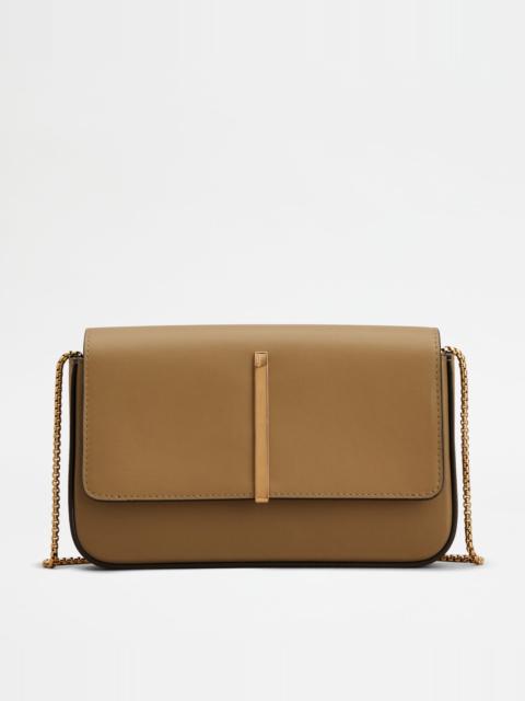 Tod's TOD'S DI BAG FOLIO IN LEATHER MINI - BROWN