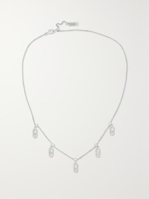 MESSIKA Move Uno Tassel 18-karat White Gold Diamond Choker