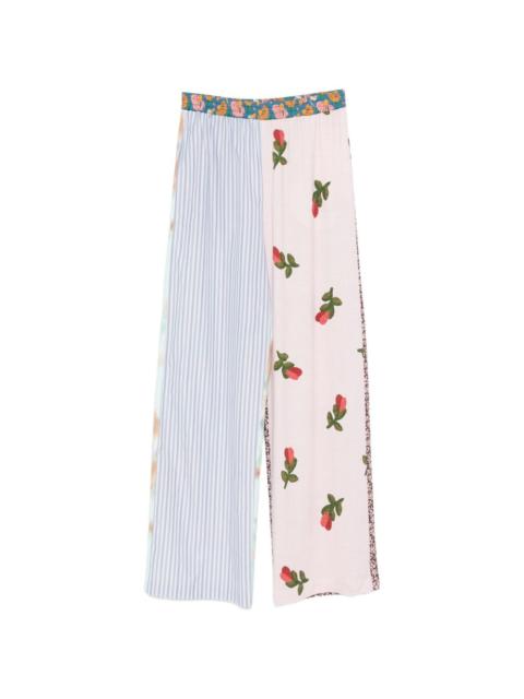 Moschino floral-print palazzo pants