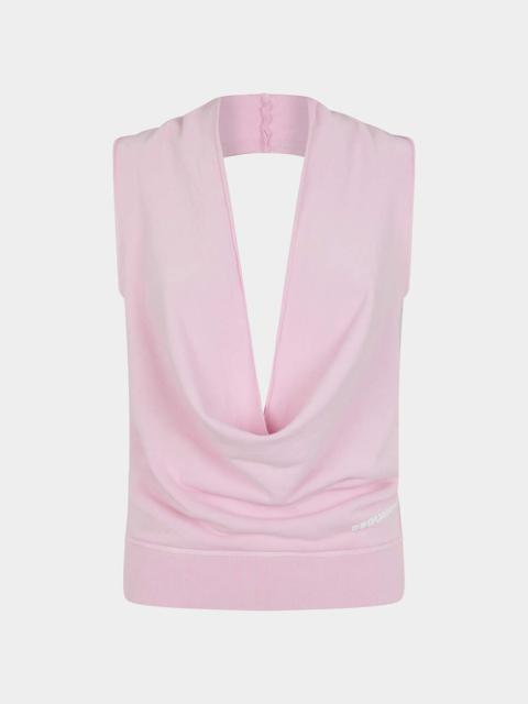 DSQUARED2 PLUNGING NECKLINE HALTER TOP