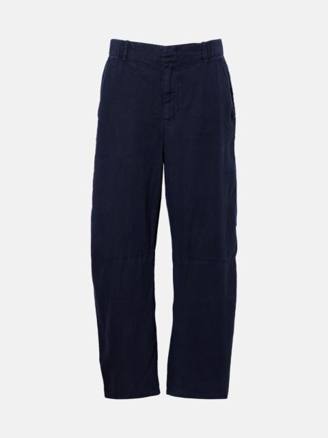 velvet Taylor linen wide-leg pants