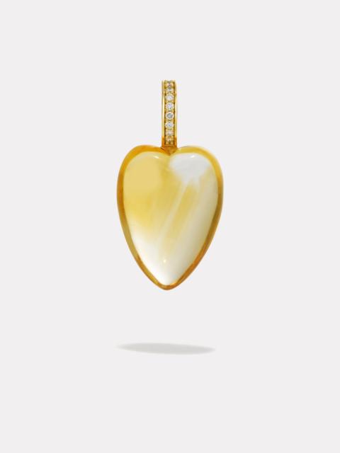 By Pariah Heartstone Diamond Pendant | Citrine