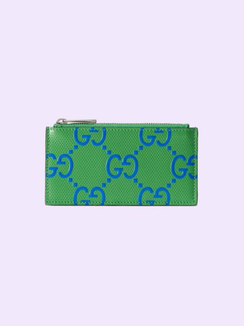 GUCCI GG embossed zip card case