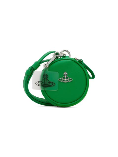 Vivienne Westwood Green Phone Lanyard Faux-Leather Pouch