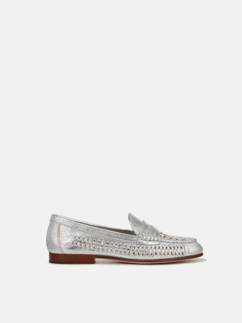 PENNY WOVEN METALLIC LEATHER LOAFER