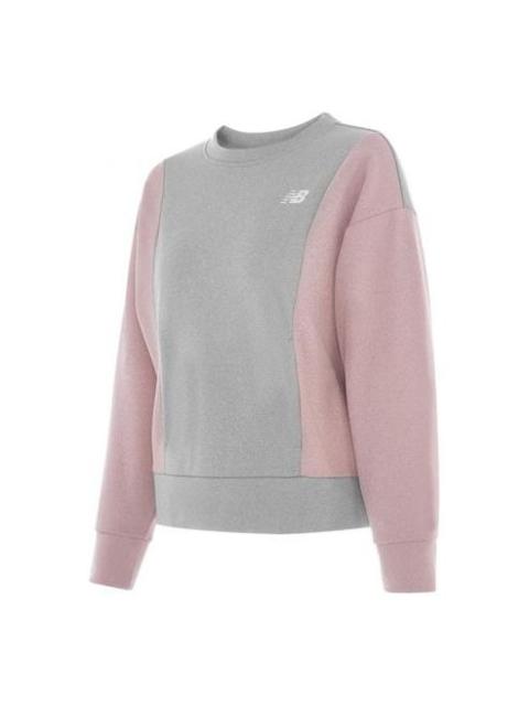 New Balance (WMNS) New Balance Sweatshirt Asia Sizing 'Grey Pink' AWT03146-SP1