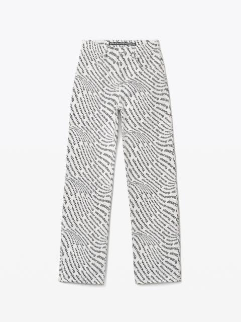 Alexander Wang WAVE LOGO SKATER PANT IN DENIM