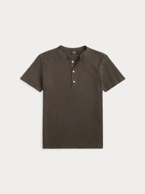 RRL by Ralph Lauren Waffle-Knit Short-Sleeve Henley Shirt