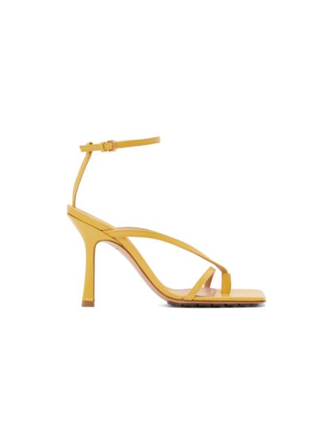 Bottega Veneta Yellow Stretch Heeled Sandals