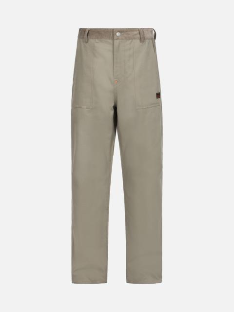 EVISU SEAGULL AND KAMON PRINT STRAIGHT FIT CHINO PANTS