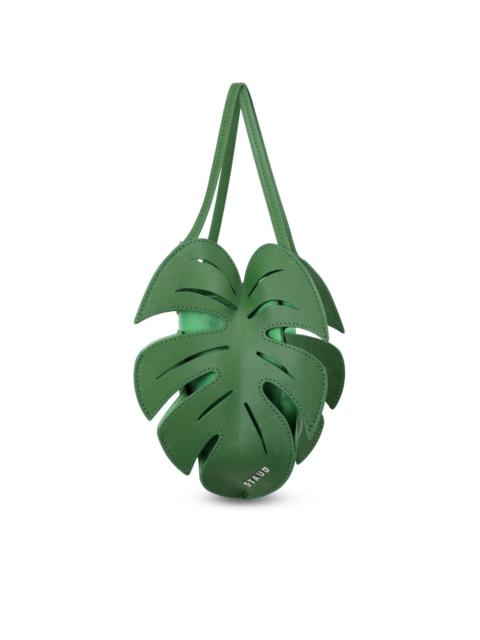 Palm leaf bucket bag