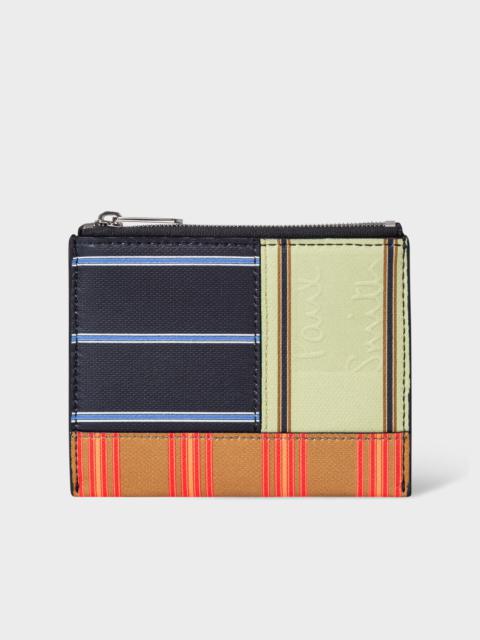 Patchwork Stripe Zip Wallet