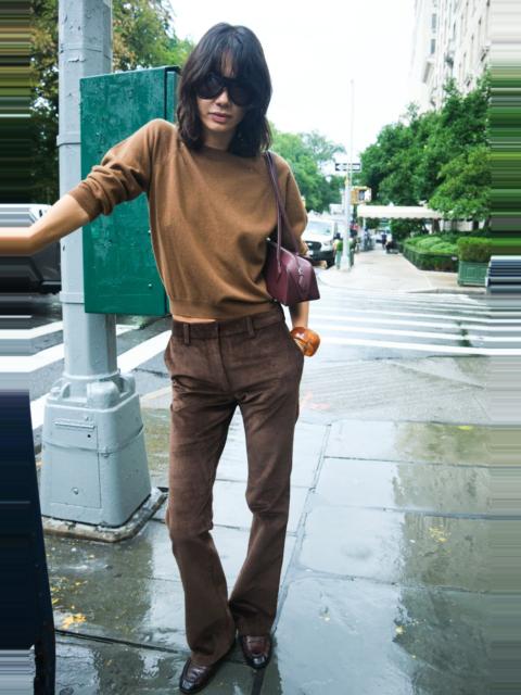 SPRWMN CORDUROY MICRO FLARE TROUSERS