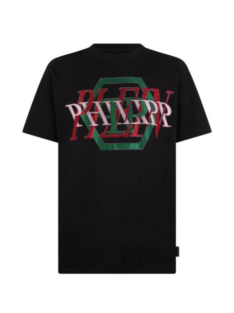 PHILIPP PLEIN rhinestone-logo T-shirt