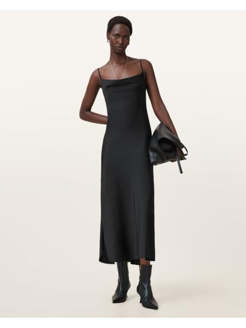 ALLSAINTS HADLEY SLIM FIT MIDI DRESS