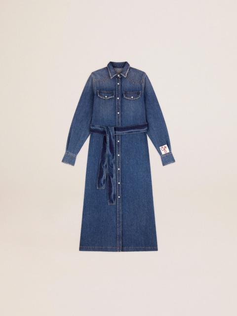 ワンピース GOLDEN  DELUXE BRAND Dana denim chemisier dress golden_goose_golden_chemisier_