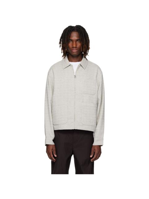 LACOSTE Gray Short Textured Jacket