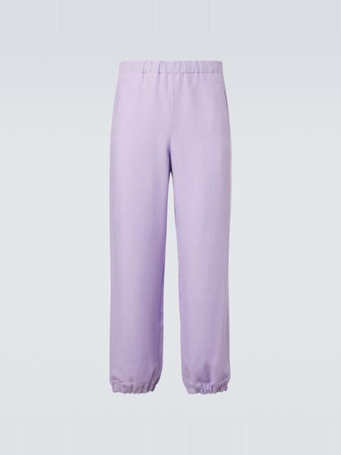 God’s True Cashmere Linen sweatpants with amethyst