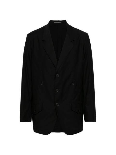 Yohji Yamamoto single-breasted cotton blazer
