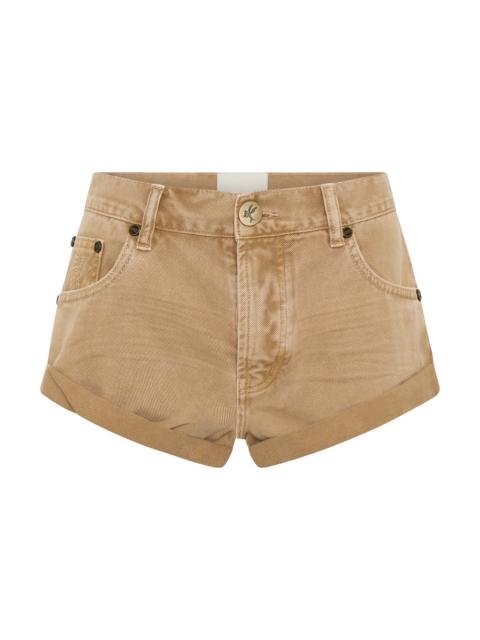 ONE TEASPOON Bandits Low Waist Denim Shorts - Warm Tan