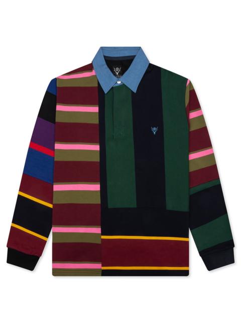 South2 West8 RUGGER SHIRT - CRAZY PATTERN B